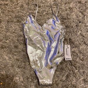 Silver Festival Rave Bodysuit